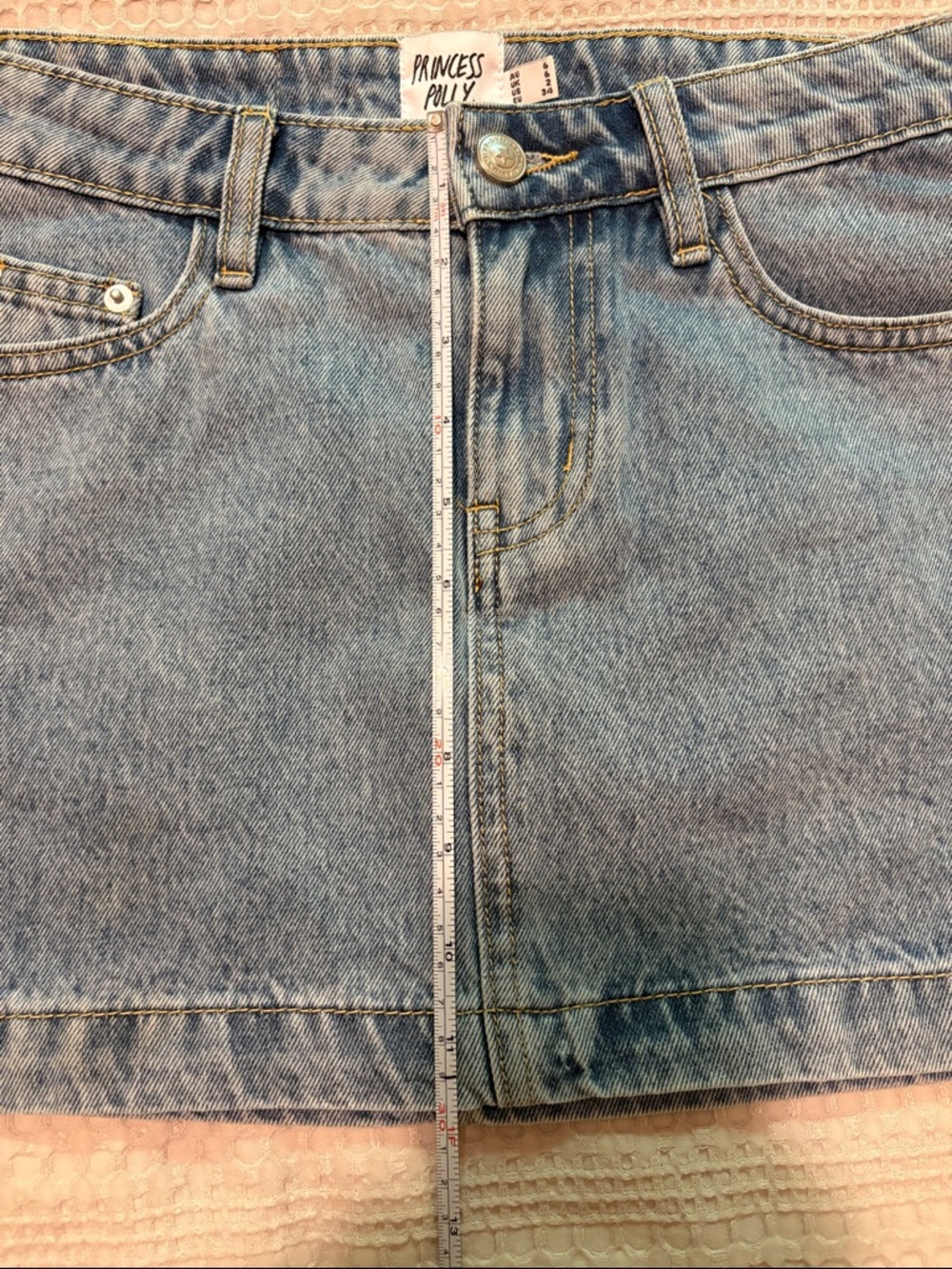 Princess Polly Light Blue Denim Mini Skirt - Picture 7 of 7